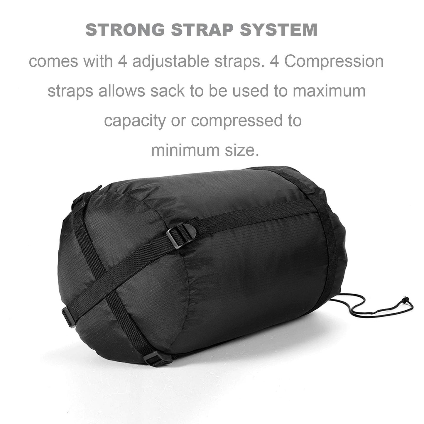 Compression Stuff Sack, 2 Pack Sleeping Bags Storage Stuff Sack Organizer Waterproof for Travel - Great Sleeping Bags Clothes Camping Hiking Backpacking Bag By Borogo