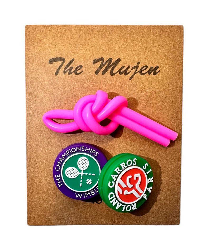 The Mujen Silicone Rubber String Tennis Racket Dampener, 3 Pack Dampeners, Vibration Dampener, Tennis Elbow, Reduce Vibration, Shock Absorber (Pink)