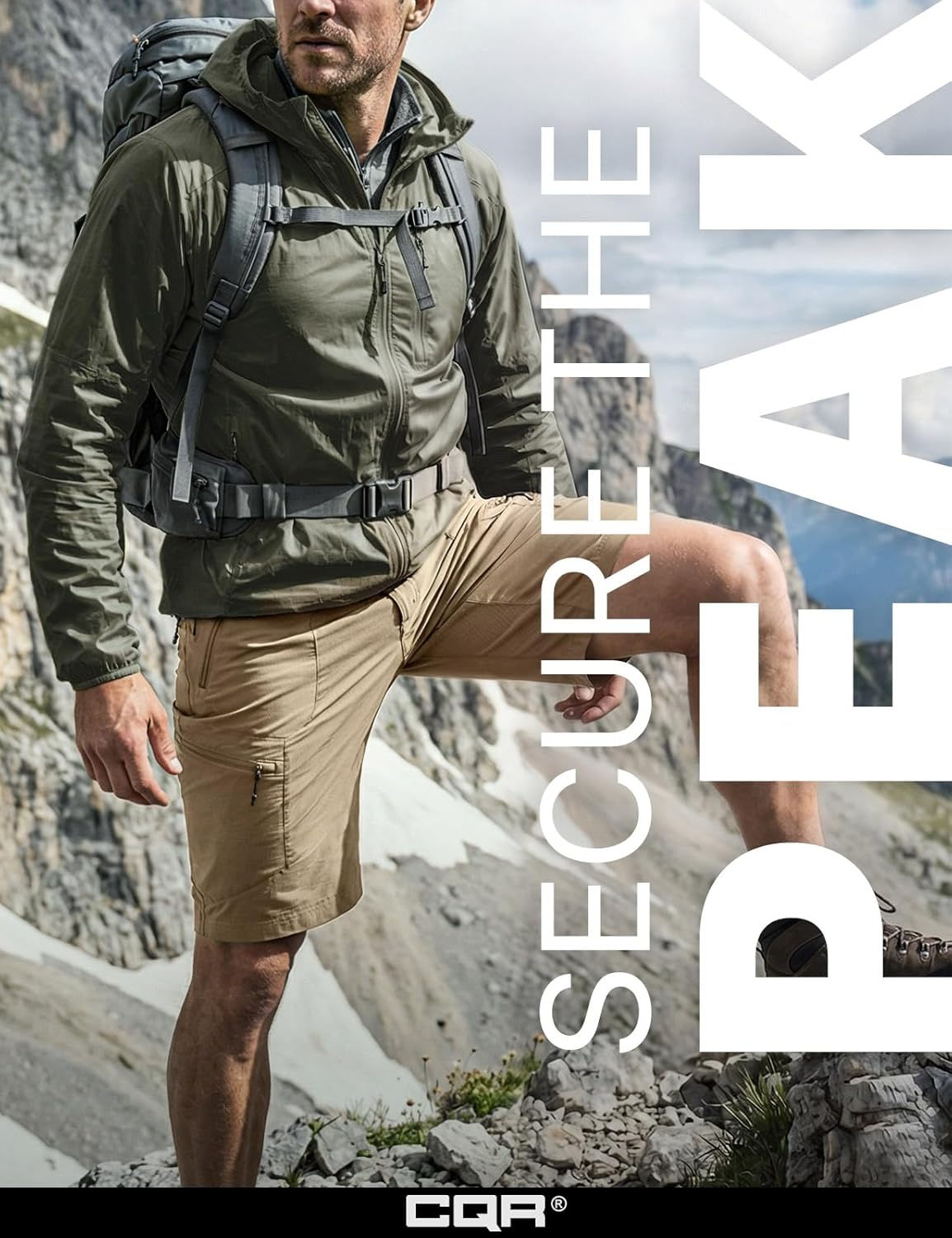 Men's Quick Dry Hiking Cargo Shorts - Lightweight Water-Resistant Tactical Design | Multiple Pockets for Outdoor Activities