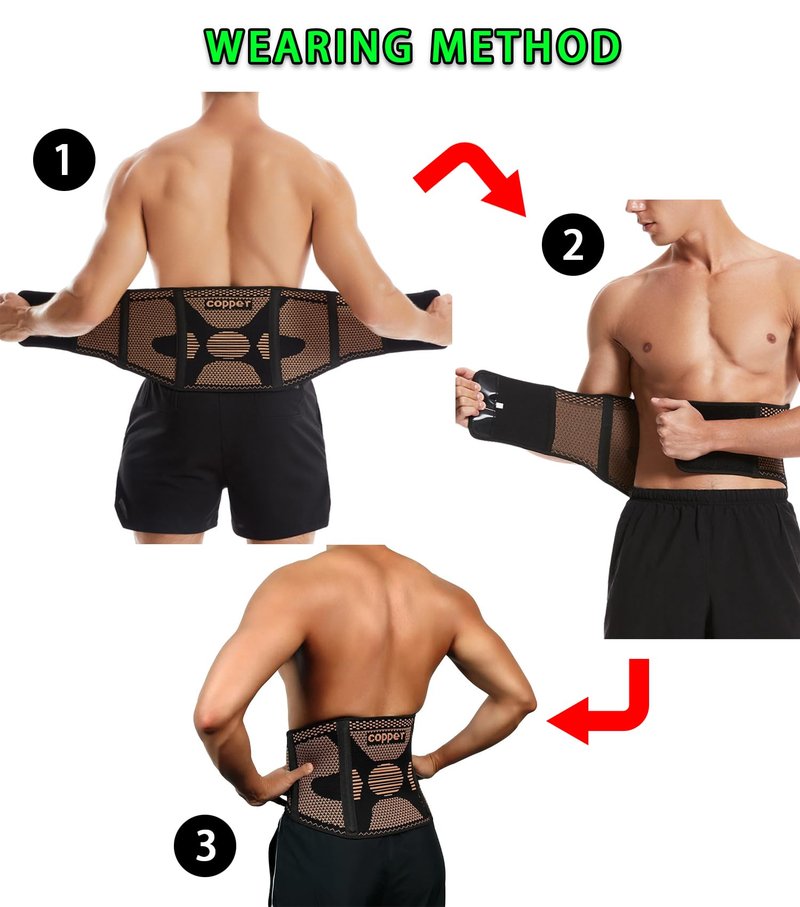FVVWVV Breathable Lower Back Brace with 4 Stays, Plus Size Lumbar Support Belt for Back Pain Relief with Removable Compression Straps, Back Braces for Herniated Disc, Sciatica,Heavy Lifting