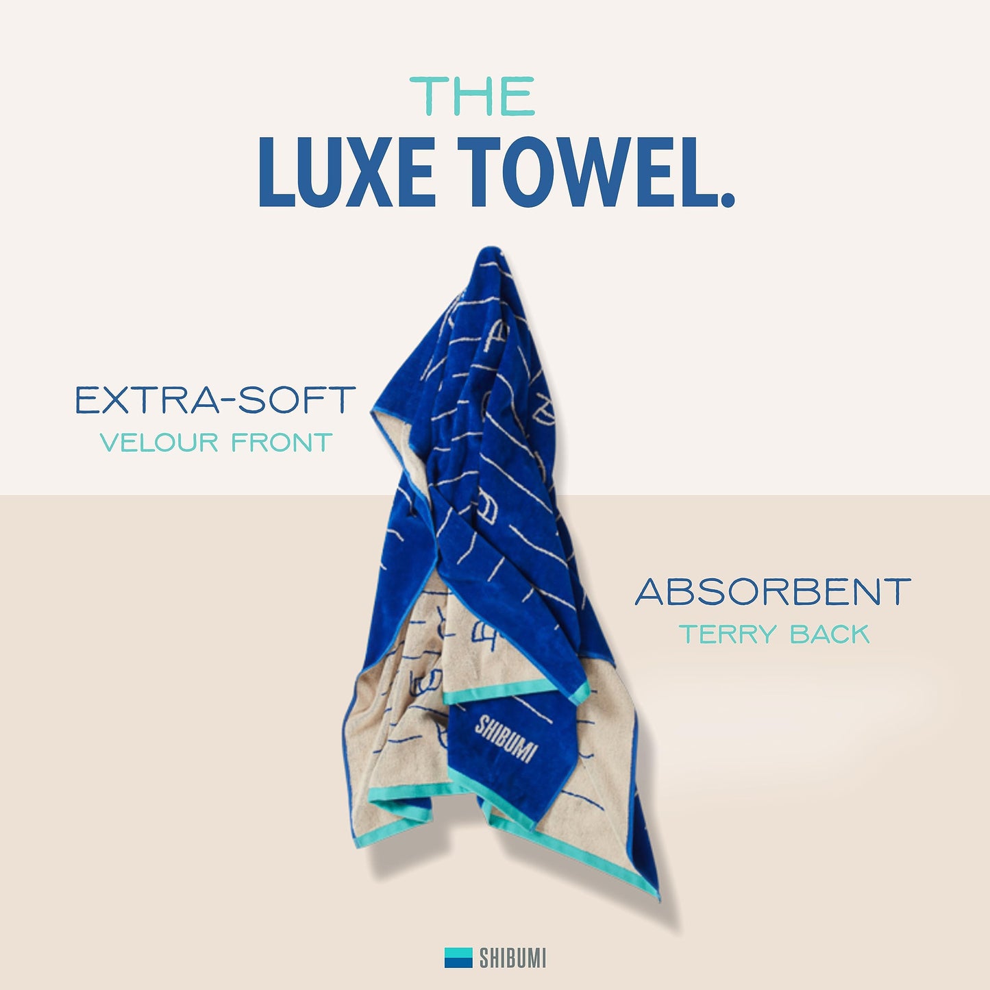 Shibumi Luxe Towel, Shady Days, 35"" x 68""