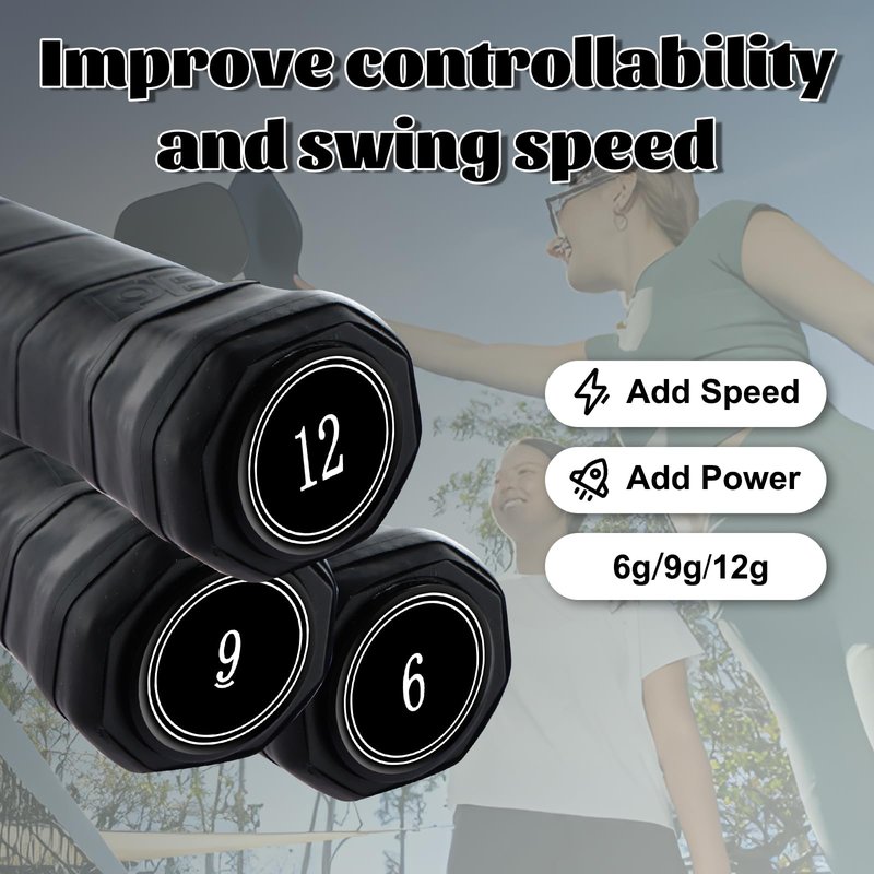 6Pcs Weighted Cap Coins for Pickleball Paddle Sport Accessories - Paddle Counterbalance Tokens for Improved Control and Stability, Faster Hand Speed & Reduced Head-Heavy Feel (6g/9g/12g)