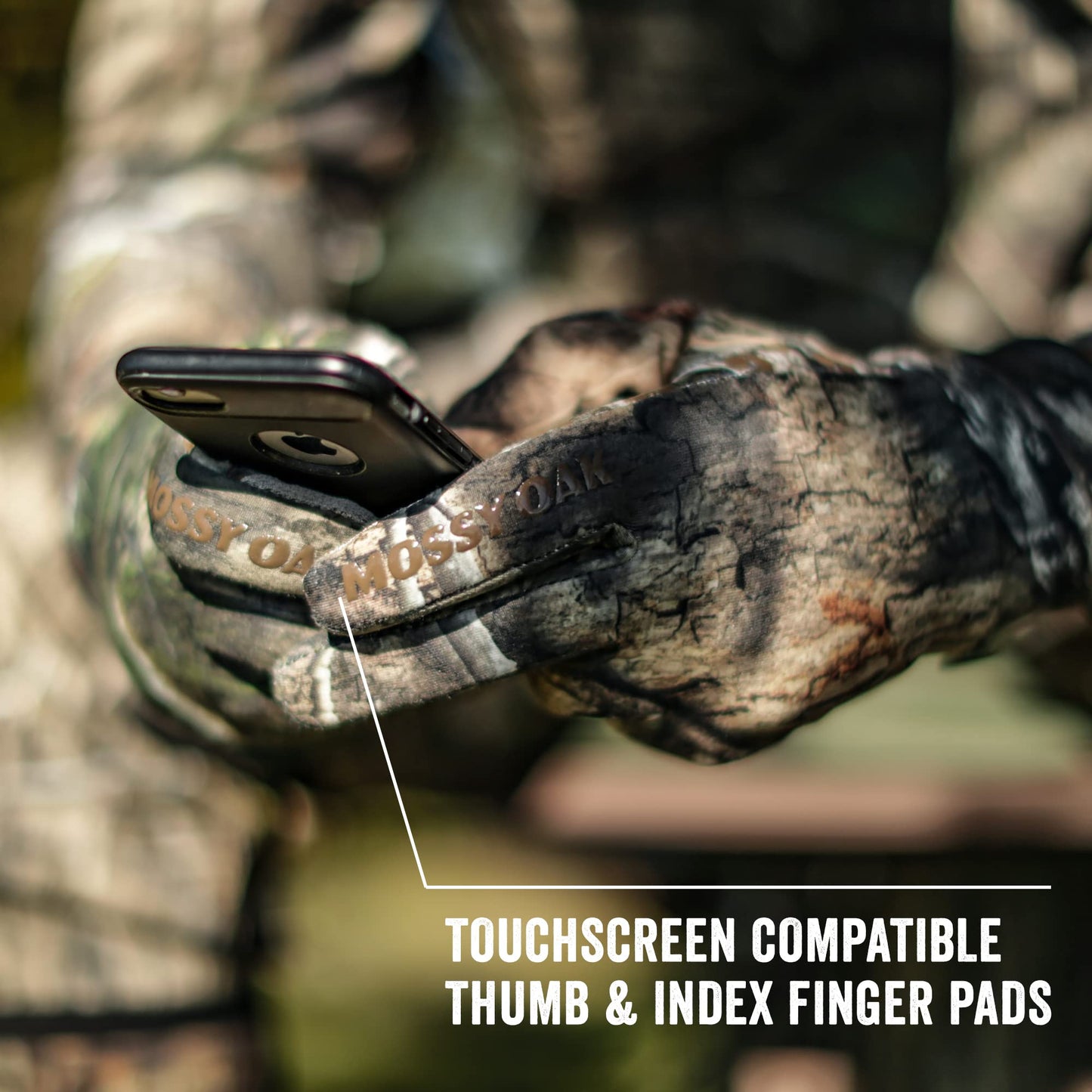 Mossy Oak Camo Tech Hunt Glove, Original Bottomland, One Size