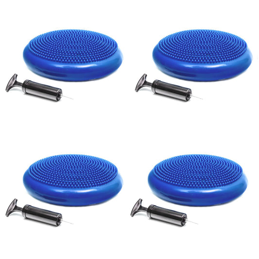 Trademark Innovations PVC Fitness and Balance Disc - 13-Inch Diameter - Set of 4 (Royal Blue)