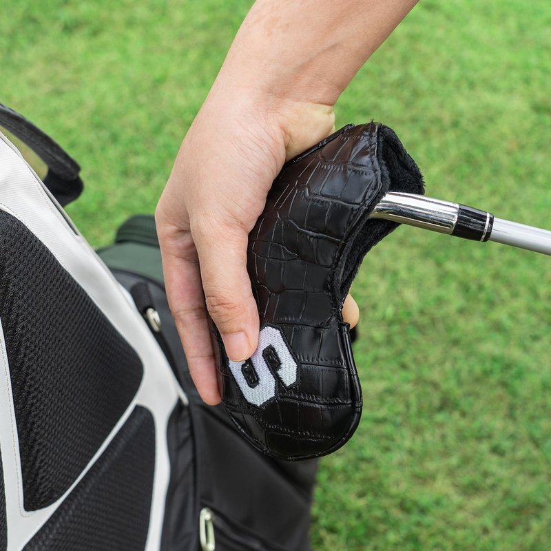 Craftsman Golf 11pcs/Set Crocodile Pattern Iron Covers Headcovers Set Magnetic Closure for Left and Right Handed Golfer