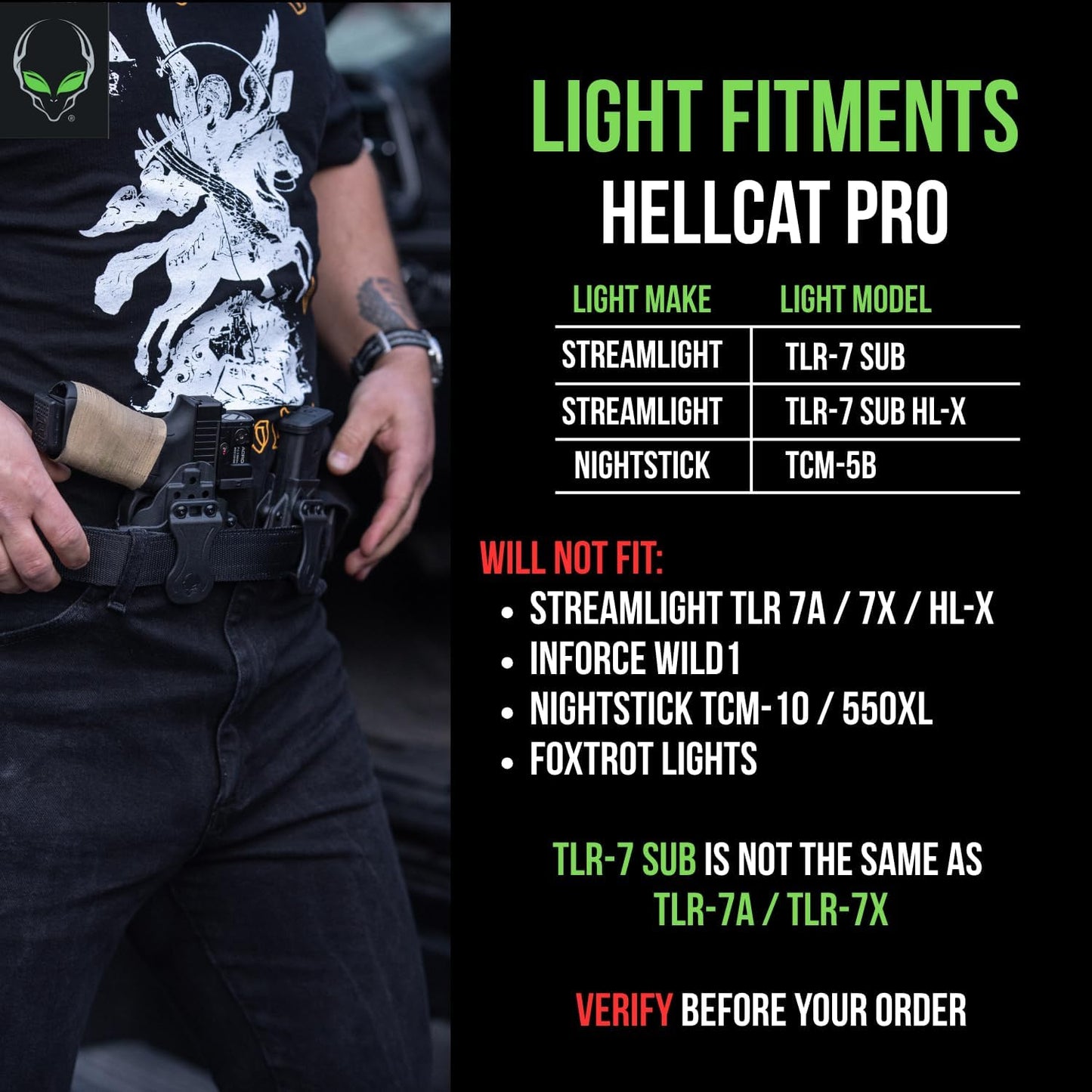 Alien Gear Photon Holster - IWB/OWB, Right/Left Hand, Optics Ready | Compact Light Options Available