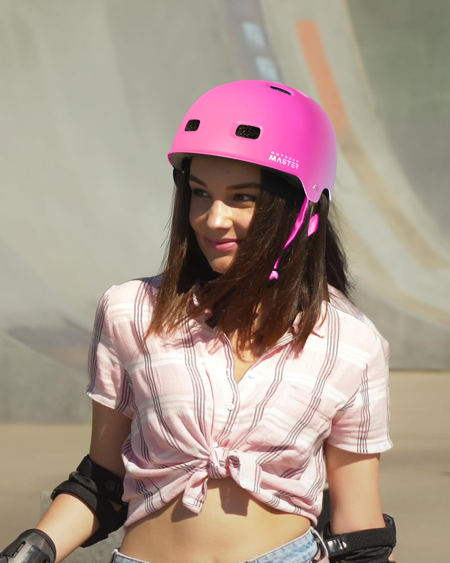 OutdoorMaster Skateboard Cycling Helmet - Two Removable Liners Ventilation Multi-Sport Scooter Roller Skate Inline Skating for Kids, Youth & Adults - XS - Sorbet