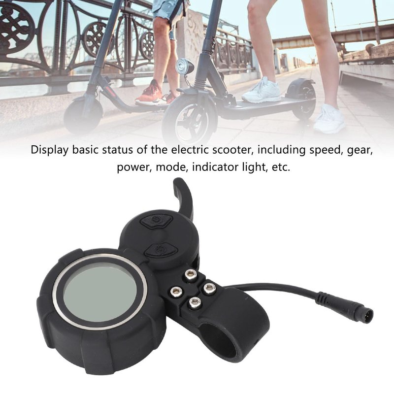 Electric LCD Display Meter for 10 Inch Scooter, 36?72V LCD Display Control Panel with 6 Pin Plug, Electric Display Meter Conversion Kit