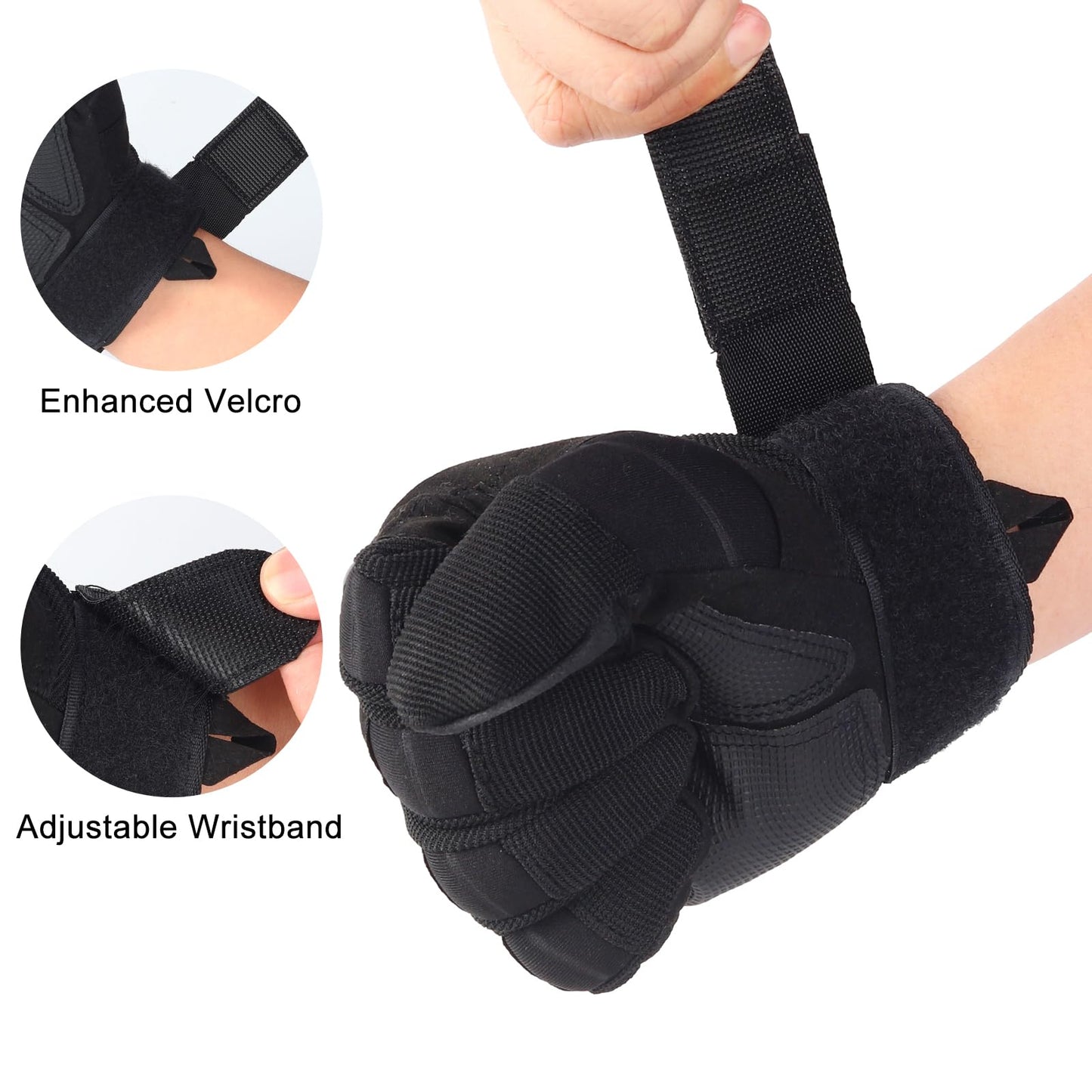 VPZenar Sport Gloves for Men, Black Full Finger Gloves Gloves