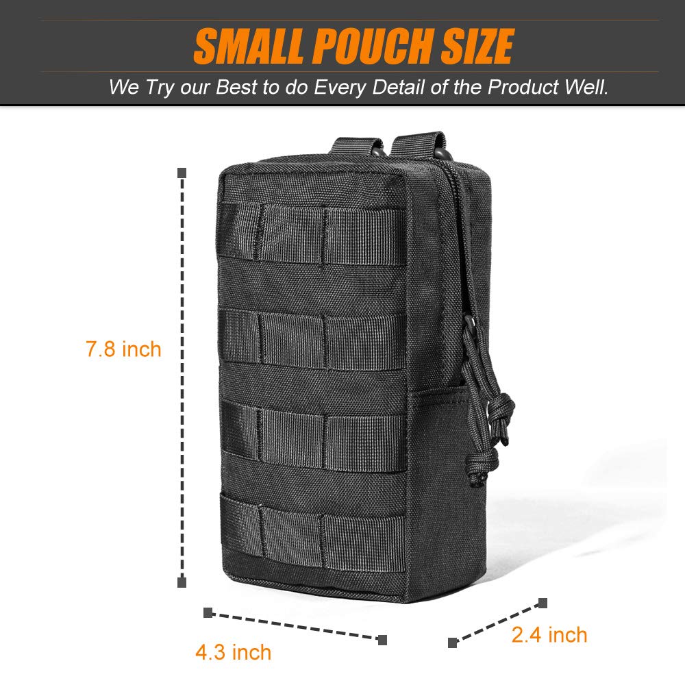 Upgraded Sports Water Bottles Pouch Bag, Tactical Drawstring Molle Water Bottle Holder Tactical Pouches, Travel Mesh Water Bottle Bag Tactical Hydration Carrier (3 Molle Pouch)