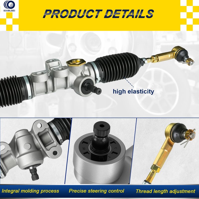IOOBLBEI EZGO RXV Golf Cart Steering Gear Box Assembly Steering Rack fits EZGO RXV Gas & Electric Golf Carts Parts Years 2008-Up, Replace OEM# 601500, 618329