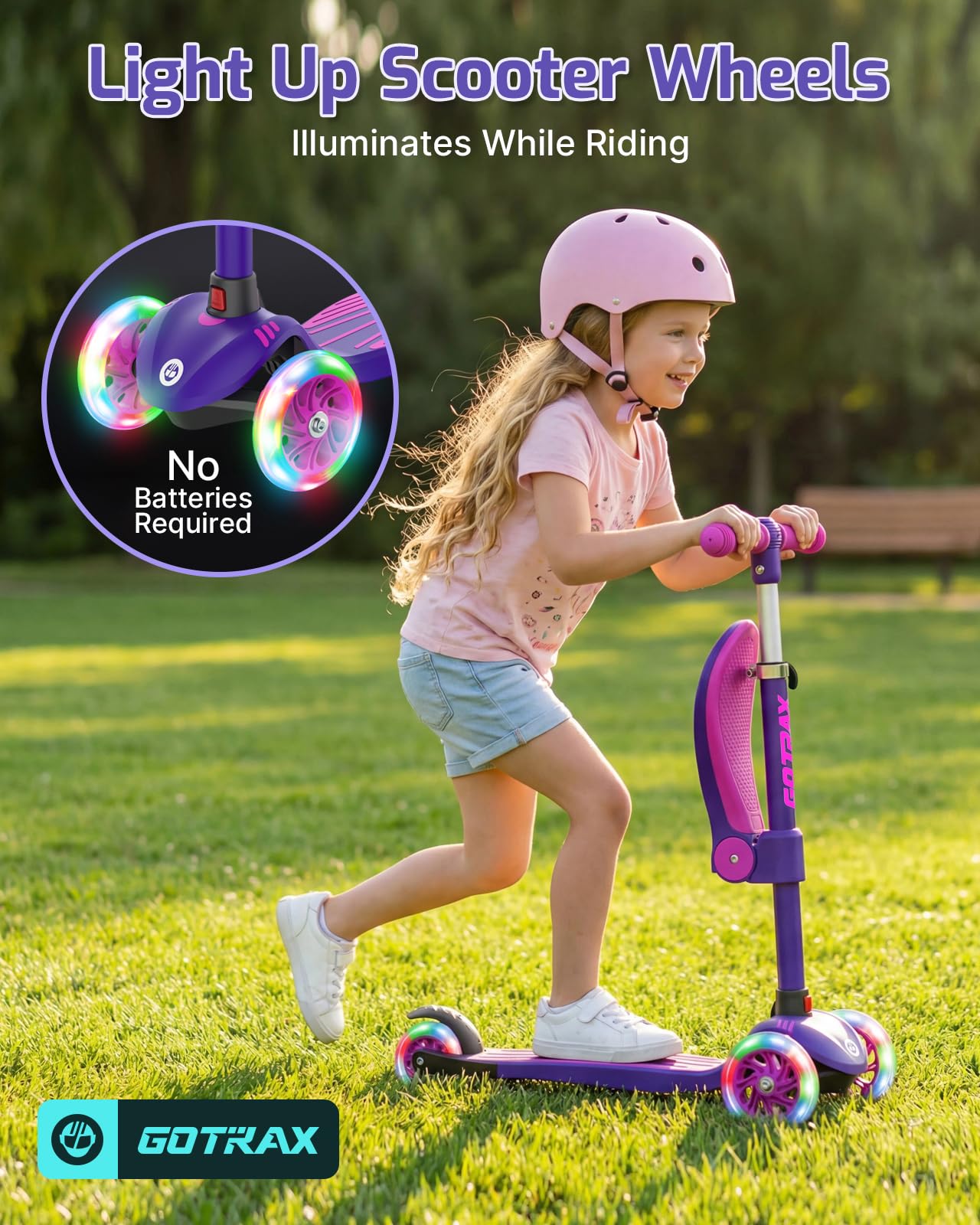 Gotrax KS3 Kick Scooter with Seat, 3 Wheels for Kids Age 2+, Gifts