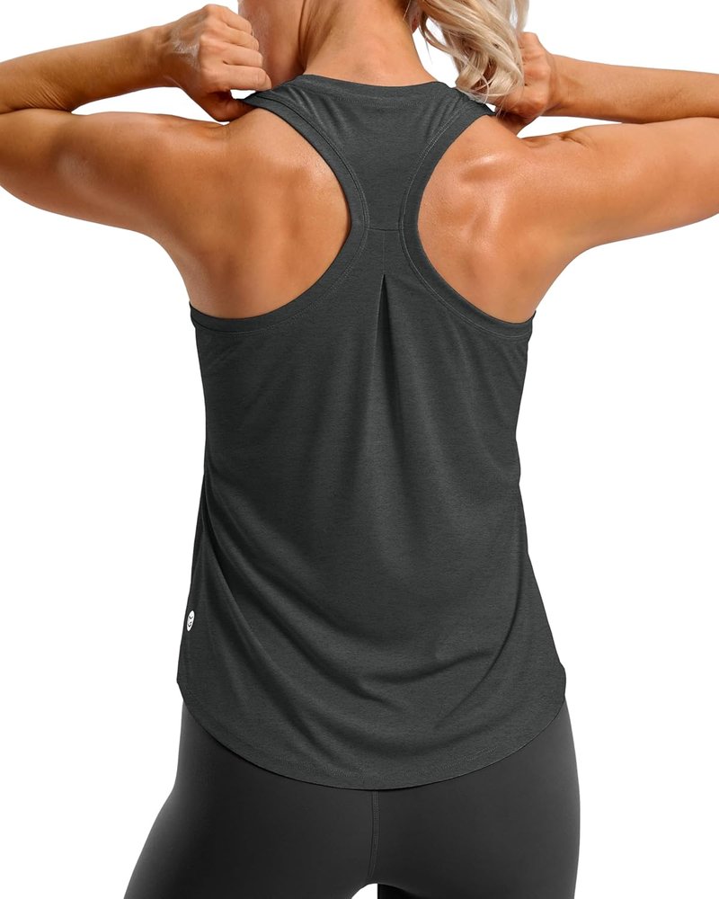 Women's Racerback Workout Tank Tops - Loose Fit Sleeveless Athletic Yoga Shirts | Ideal for Running & Gym