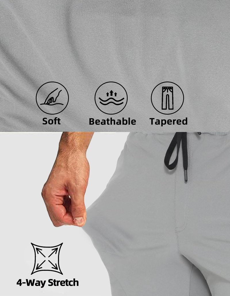 AHA AHA 2.0 Series Men's Sweatpants Quick-Drying Stretch Sports Trousers Track Pants Running Workout-Grey-XL