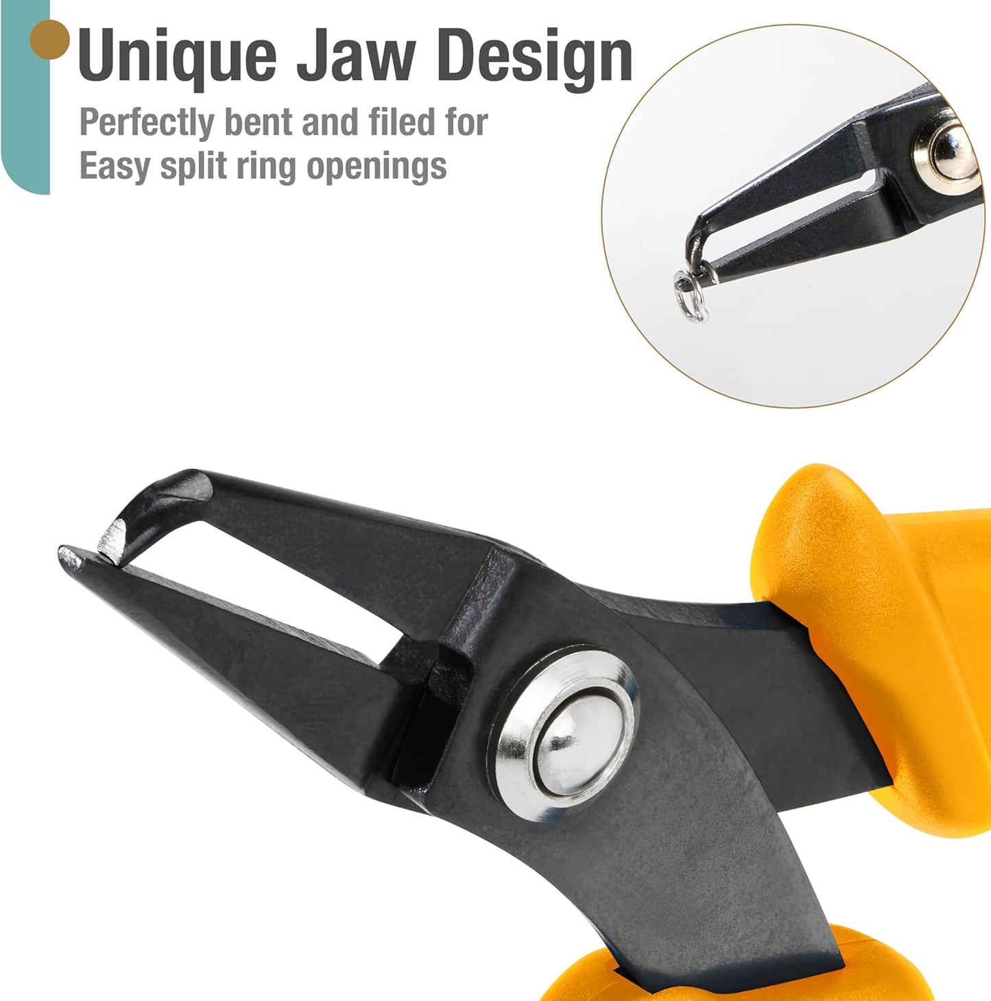 Beaditive Split Ring Pliers - High-Carbon Steel Jewelry Making Tool | 5-Inch Honeycomb Design