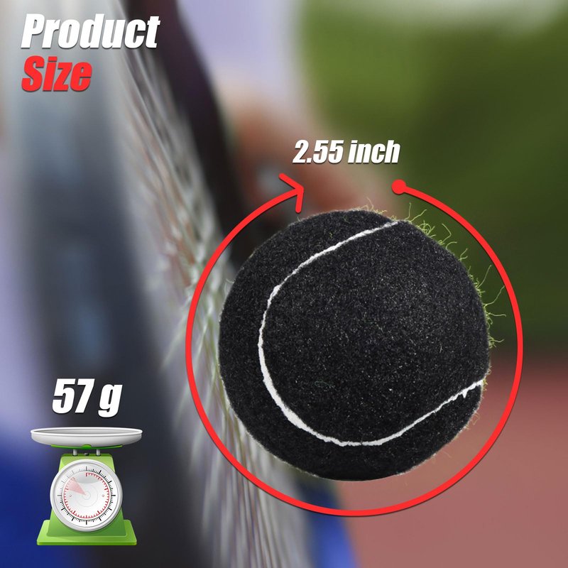 GKK 27 Pack Tennis Balls,Training Tennis Ball Pressure-Less Practising Bulk Tennis Balls for Youth/Beginners/Pet Dogs High Altitude Playing Balls (Black)