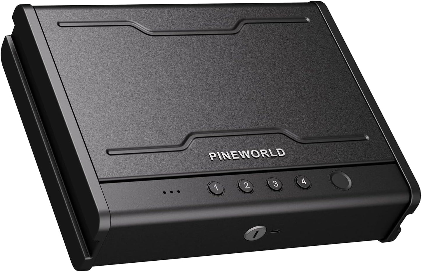 Biometric Gun Safe for Handgun - Quick Access Pistol Safe with Fingerprint & Voice Navigation | Interior Light, Mute Mode, Steel Cable Included