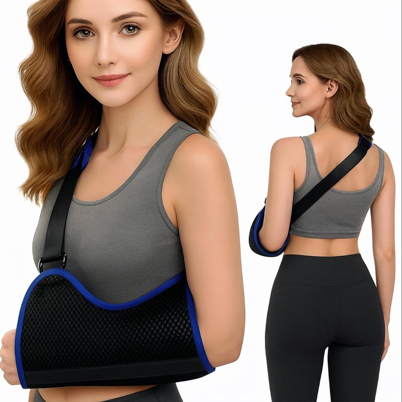 FELICITDR Arm Sling Shoulder Immobilizer - Medical Support for Broken/Fractured Arm Elbow Wrist (Men & Women) | Dual Steel Plate Stability, Adjustable Size