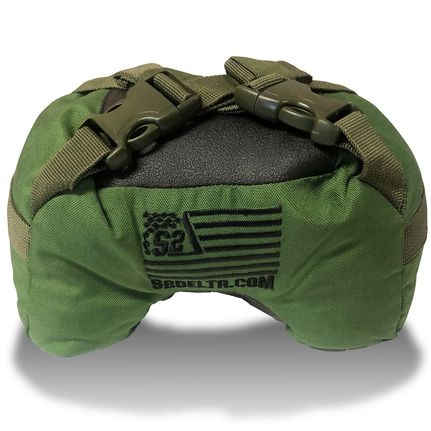 S2Delta PRS Large Shooting Bag Rest C-Shape, Prone Shooting Bag, Front Shooting Rest, or Rear Bag for Precision Shots Off Barricades (Green)