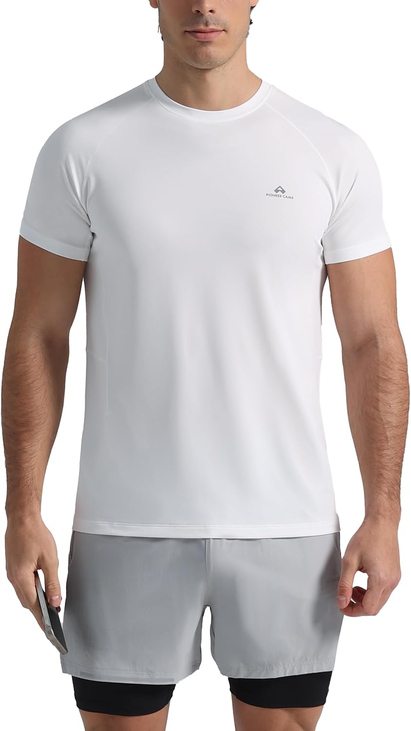Men's Moisture-Wicking Running Shirt - UPF 50+ Short Sleeve Athletic Top for Workouts | Performance Gym Tee