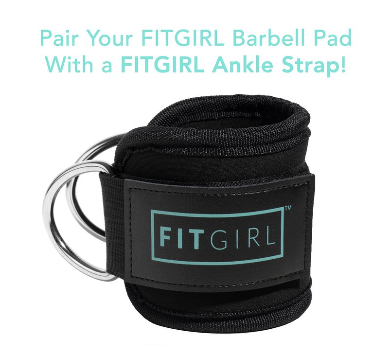 FITGIRL - Squat Pad and Hip Thrust Pad for Leg Day, Barbell Pad Stays in Place Secure, Thick Cushion for Comfortable Squats Lunges Glute Bridges, Olympic Bar and Smith Machine (Deluxe Mint)