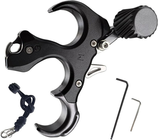 Archery Release - Adjustable Thumb Release Aid for Compound Bow | 3 or 4 Finger Options, Smooth Trigger for Left/Right Handed Use