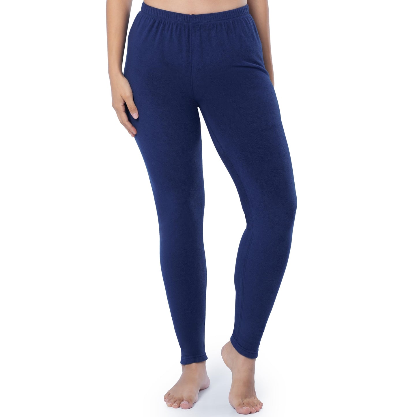 Fruit of the Loom Women's Stretch Fleece Lined Thermal Long Johns Underwear Set, Indigo Ocean, 2X