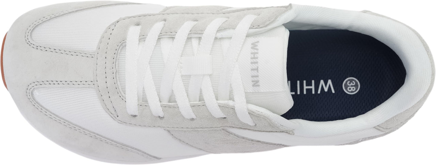 WHITIN Women's Zero Drop Wide Width Toe Box Training Road Running Shoes Size 8 Ladies Footwear Non Slip Casual Walking Workout Sneakers Grey 39