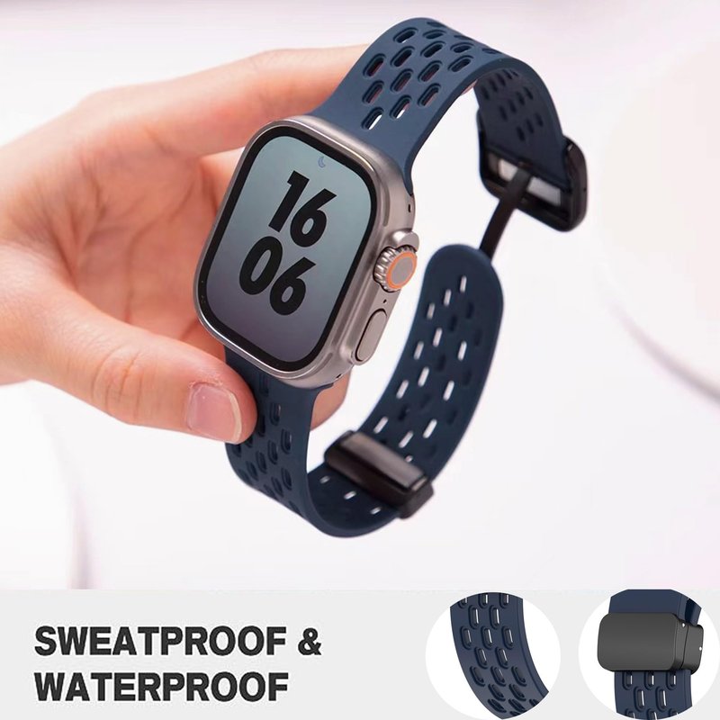 Compatible with ALPHAGEAR Smartwatch Bands, 22mm Quick Release Quick Release Breathable Soft Silicone Sport Band Replacemet Straps Compatible with ALPHAGEAR Bravo II, Bravo XL, Raptor, Commander, Juliet Smartwatch (Dark Blue, 22mm size band)
