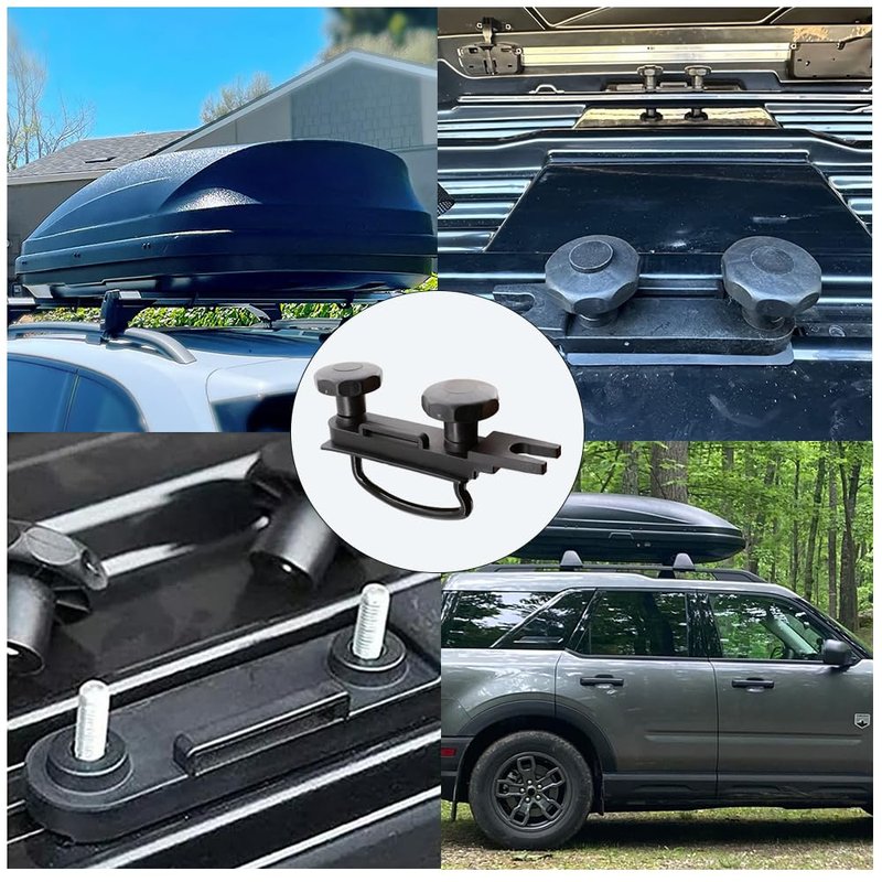Lotcesfun Roof Box U-Bolt Clip Stainless Steel Universal Inner Width 83.5mm/3.3in,3.81 mm/1.5in Thick and Width is 3.3in/86mm Roof Rack Mounting Brackets Accessories with 8 Lock Nuts 2 Straps (4PCS)