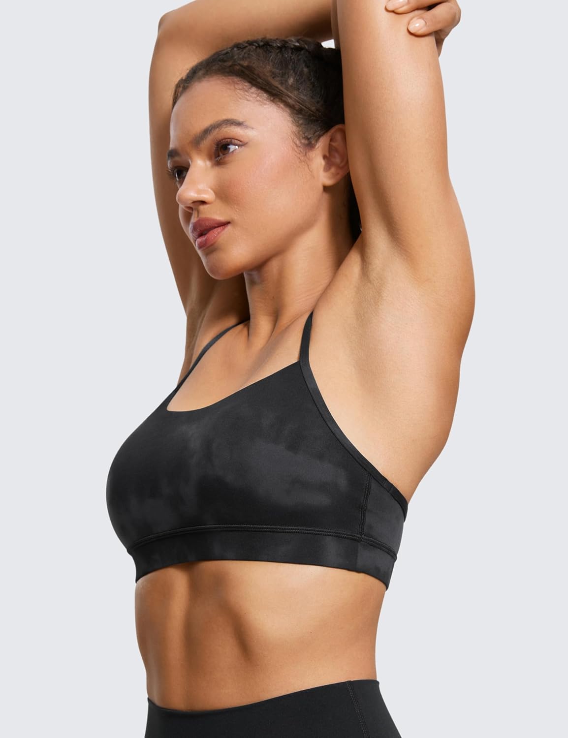 CRZ YOGA Y Back Sports Bra for Women - Padded Racerback Low Impact Workout Top | Butterluxe Material
