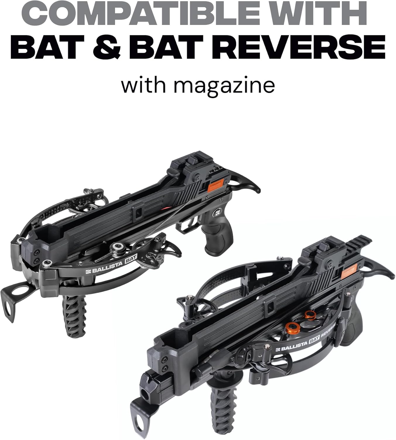 BALLISTA 10.5" Crossbow Bolts - Carbon Arrows with Half-Moon Nocks | OD 5.5mm for BAT Regular & Reverse
