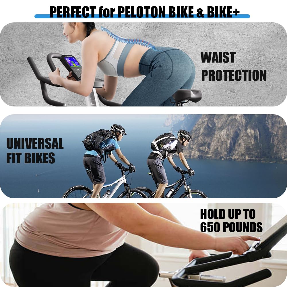 Oversize Bike Seat (11.8x10.8x5.8IN) for Peloton Bike Saddle with Gel Comfortable Bike Seat Cushion Bicycle Seat for Men Women Memory Foam Bicycle Saddle Fit for Exercise Bike Mountain City Bike