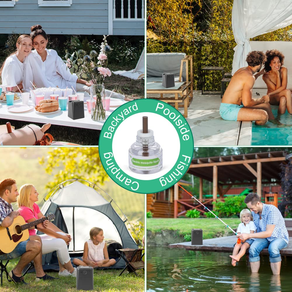 Q5 Mosquito Repellent Refills for Outdoor Indoor, Includes 2-Pack 280 Hr Repellent Refill with 20’ Mosquito Protection Zone, Highly Effective, Long Lasting, DEET-Free, No Spray