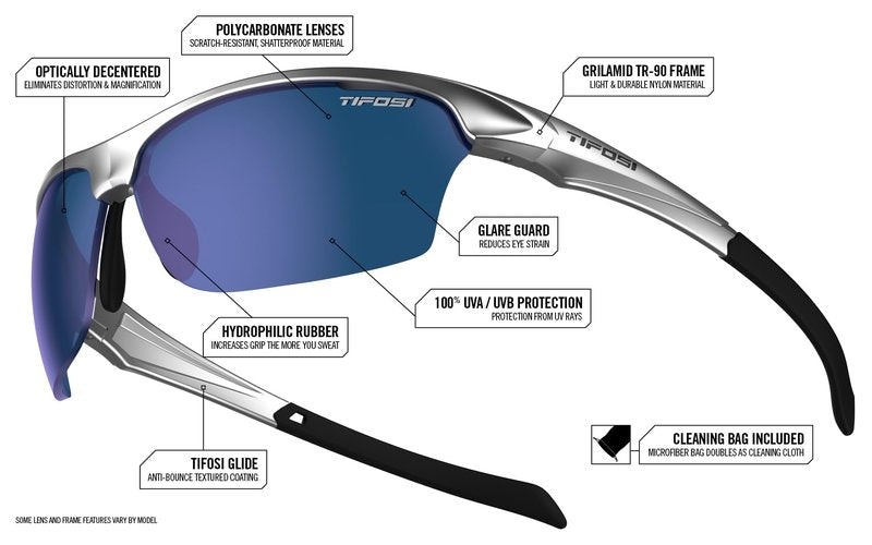 Tifosi Intense Sunglasses Matte Gunmetal/Clear Lenses