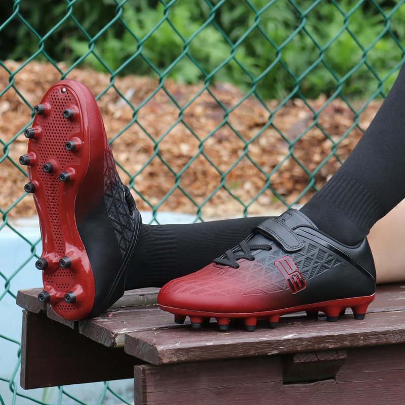 Kids Firm Ground Soccer Cleats - Boys & Girls Athletic Football Shoes | Durable & Comfortable Fit