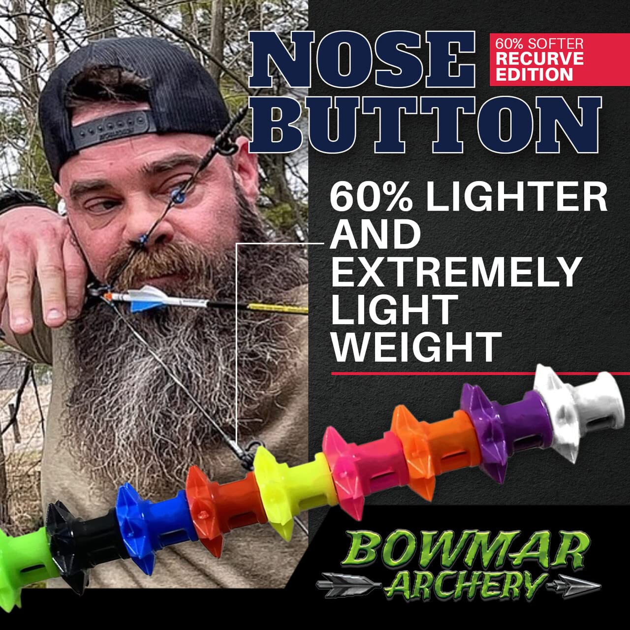 Bowmar Recurve Nose Button (Purple)