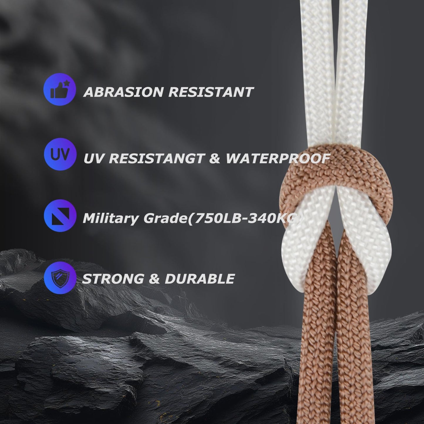 Paracordland-750LB Paracord Rope-100ft/500ft/1000ft- 9 Strand Parachute Spool Cord Heavy Duty String Ideal for Survival Gear Bracelet Camping Hikig Fishing-Army Green-1000FT