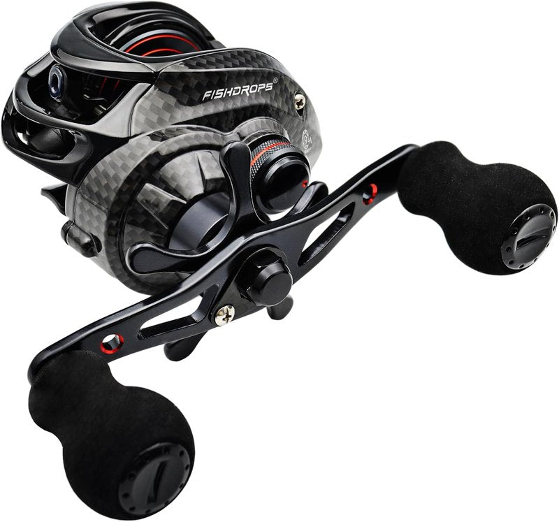Baitcaster Fishing Reel - 9+1BB CNC Aluminum Spool, Magnetic Brake, 7.0:1 Gear Ratio | Ultra Smooth Low Profile