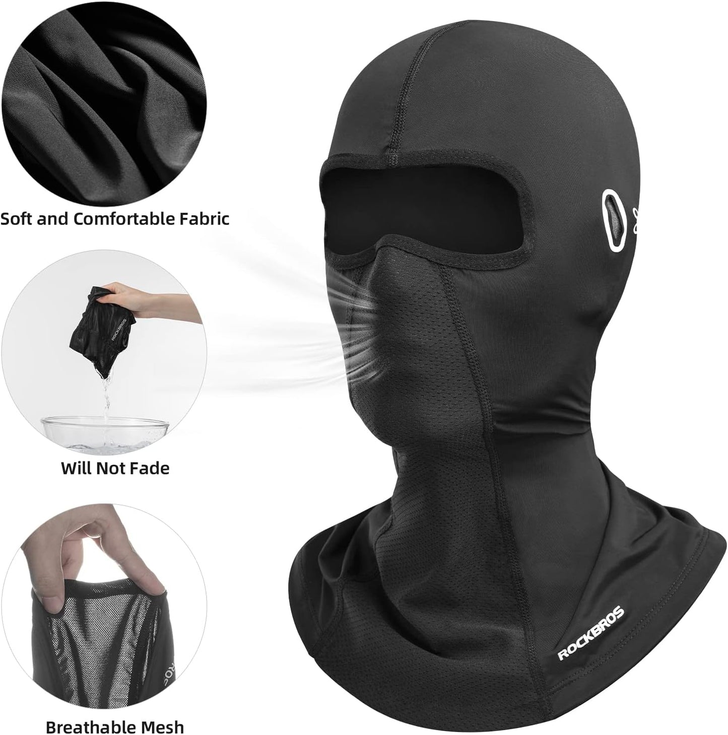 ROCKBROS Summer Balaclava Face Mask - Breathable Cooling Neck Gaiter for Motorcycle Cycling | Unisex