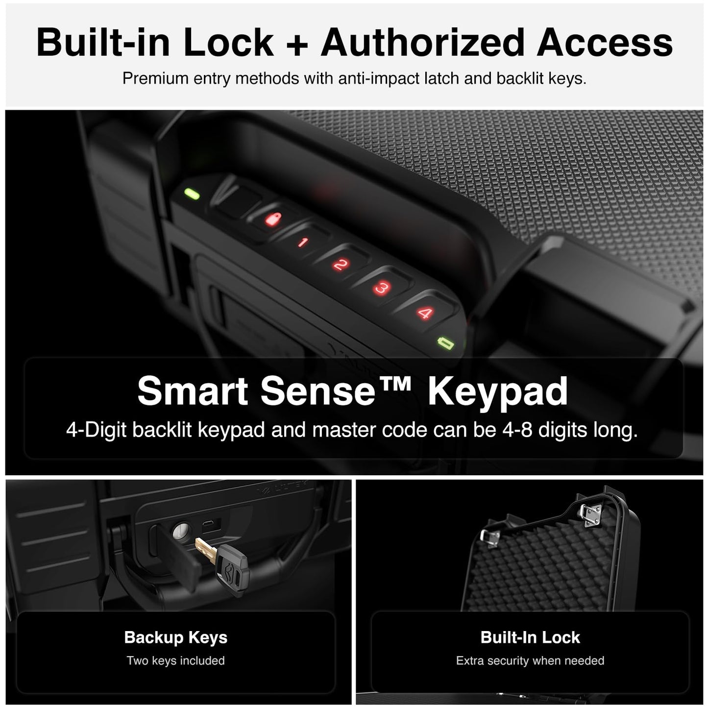 VAULTEK LifePod XT Series Weatherproof Multiple Handgun Safe Modular Interior Secure Rugged Portable Lockbox with Backlit Keypad (Standard)