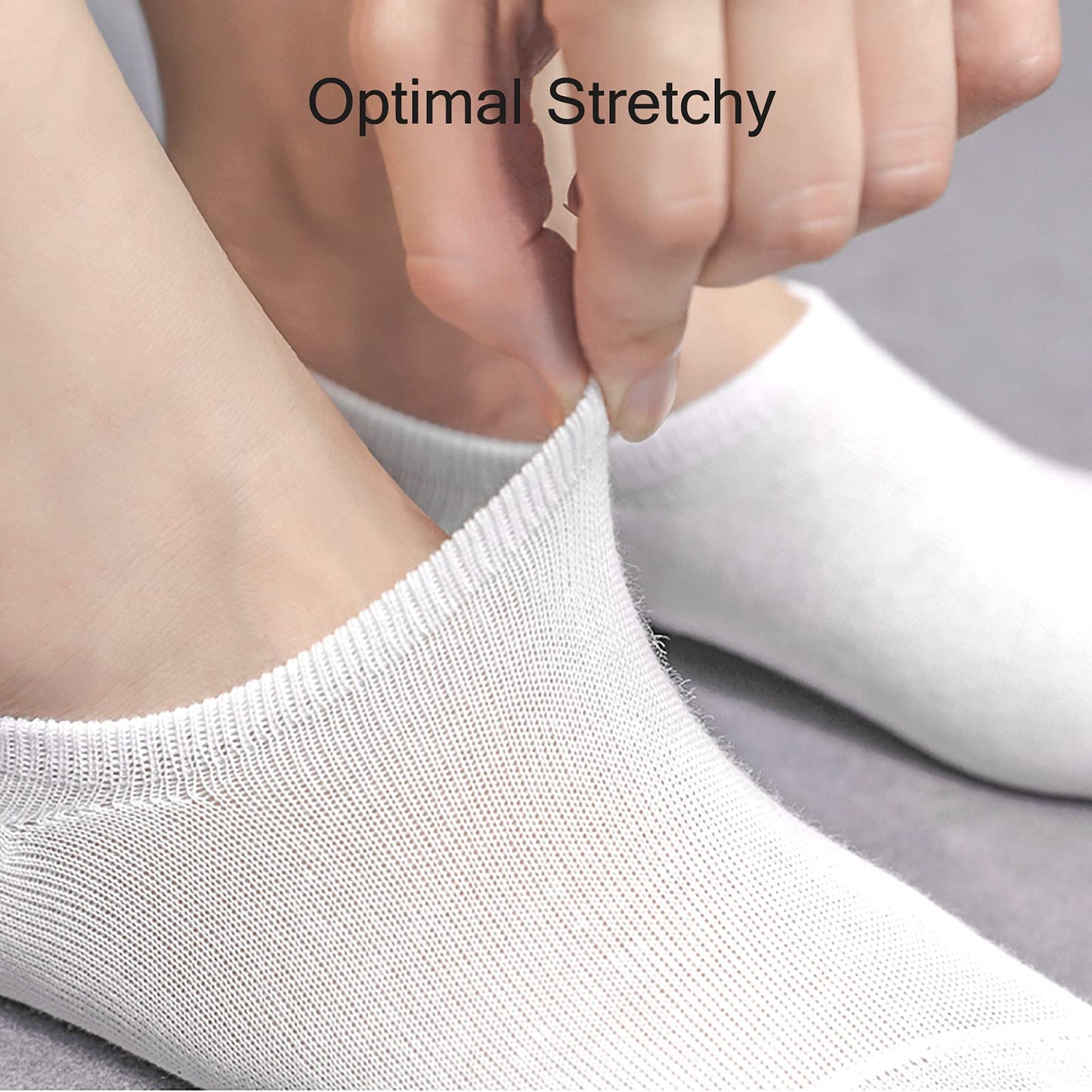 BERING No Show Socks Womens Non Slip for Flats Slip On Sneakers Footies Low Cut Ankle Short, Black/White/Grey, Size 6-9, 6 Pairs