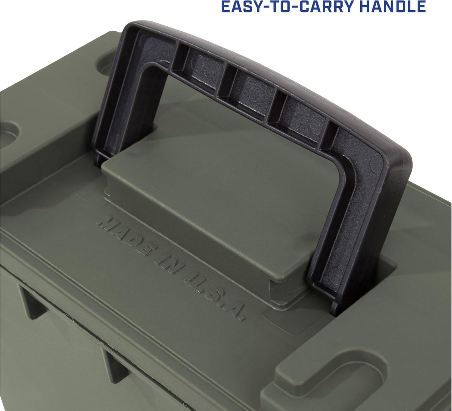 Sheffield Ammo Storage Box - Stackable .30 Cal Field Boxes | Water & Dust Resistant, Lockable, Green, 4-Pack
