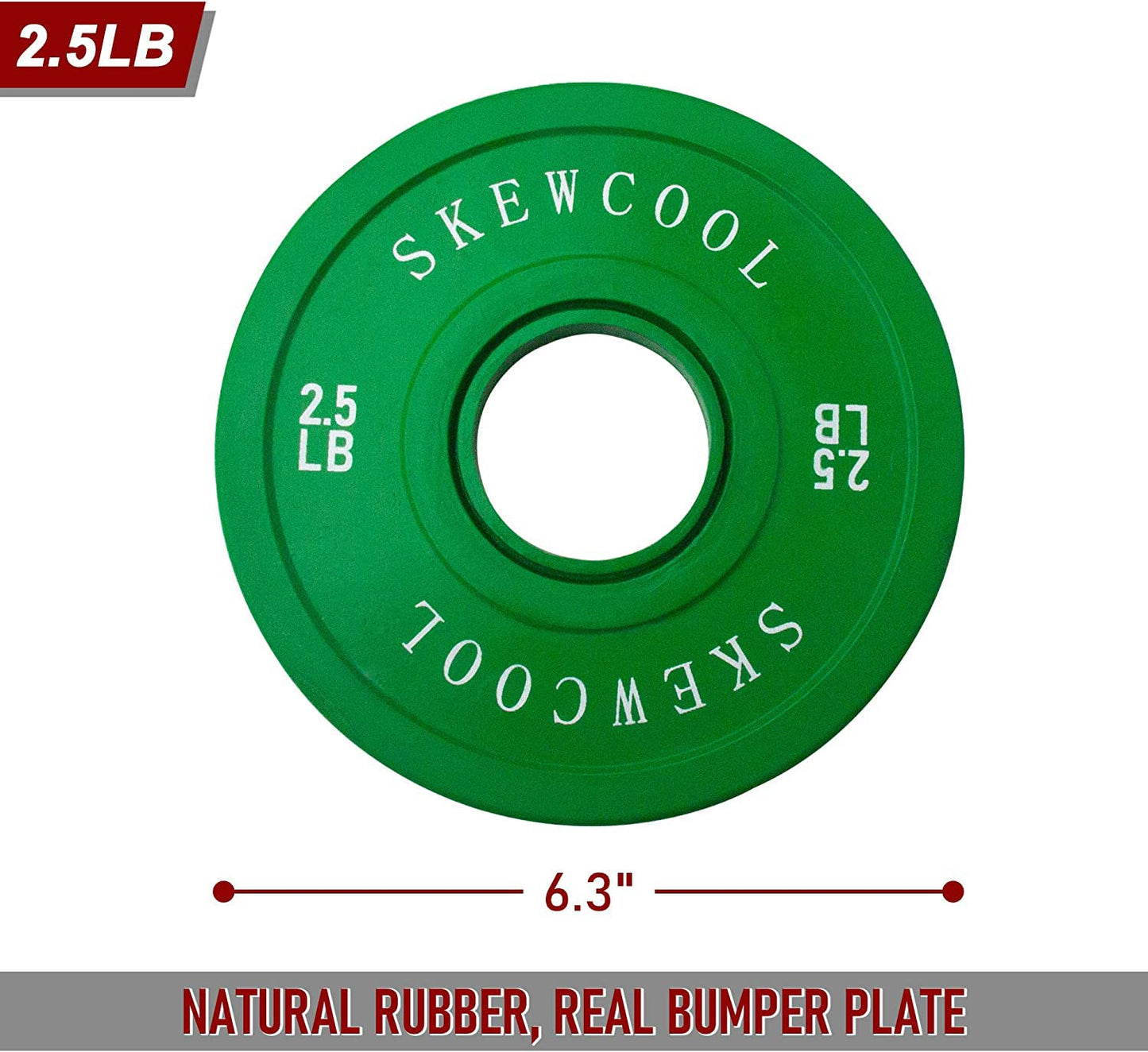 SKEWCOOL Olympic Change Weight Plates 2.5LBX2 5LBX2 Rubber Coated Fractional Plate Bumper Plates for Cross Training and Olympic Weightlifting