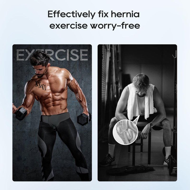 Awojrsky Hernia Belts for Men Inguinal, Hernia Support for Women and Men, Hernia Truss for Left or Right Side, Groin Belt, Adjustable Waist Strap with Removable Compression Pads