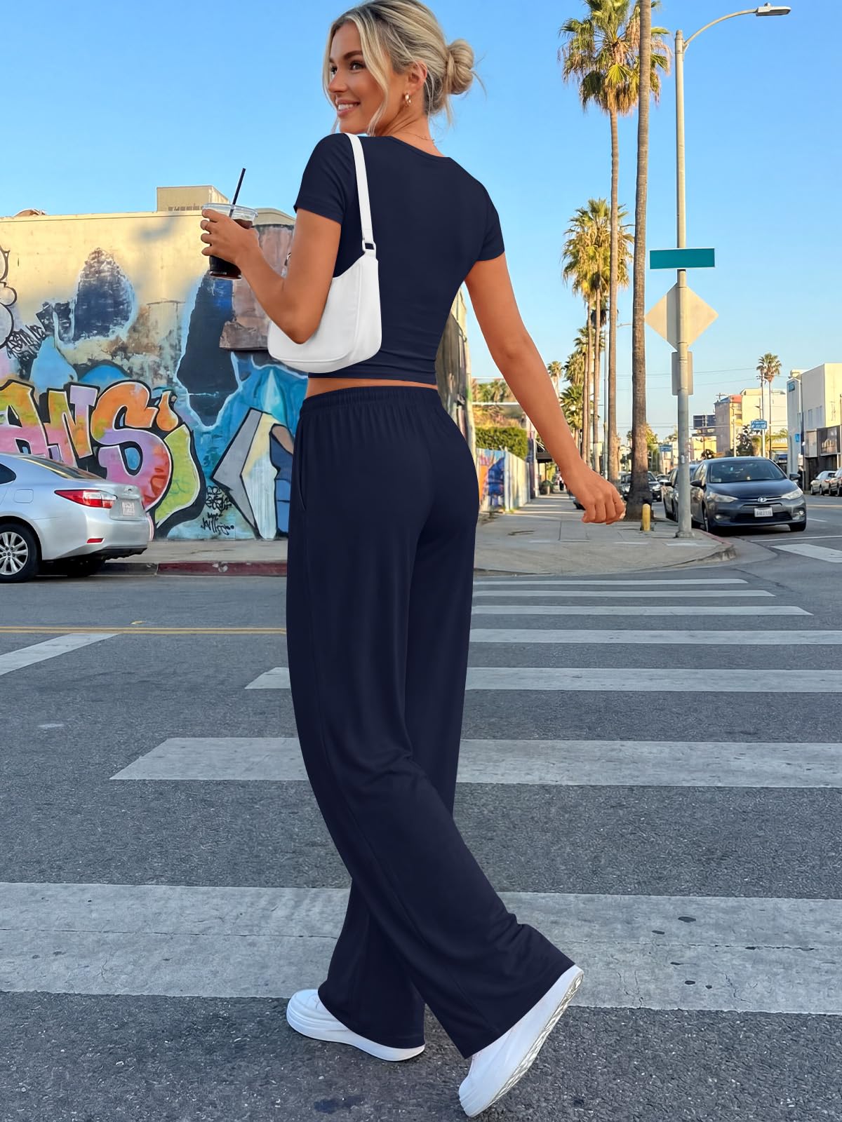 Trendy Queen Womens 2 Two Piece Set 2026 Summer Workout Vacation Gym Clothes Spring Fashion Lounge Matching Airport Travel Outfit Resort Wear Fitness Athleisure Clothing