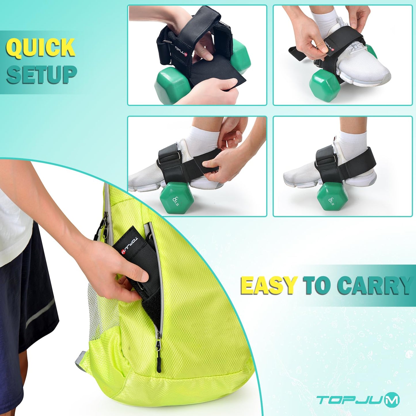 Original Dumbbell Foot Attachment, Tibialis Trainer, Adjustable Ankle Weights, Ankle Straps for Weight Lifting, Leg Workouts at Home for Hip, Shin Splint, Hamstring Curls, Leg extensions, Kettlebell Converstion Tool