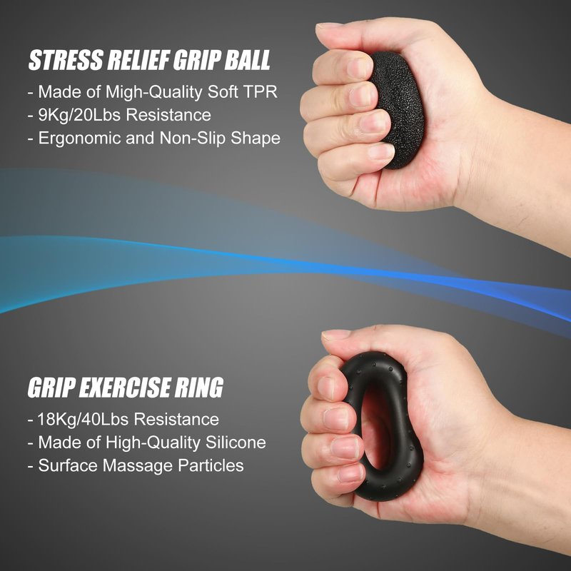 MTCJSLA Hand Gripper Strengthener Strengthening Devices Grip Strength Trainer Set Hand Grip Strengthener Exercisers for Strength Squeezers Handgrip Grips Training Adjustable Grip Strengthener Forearm