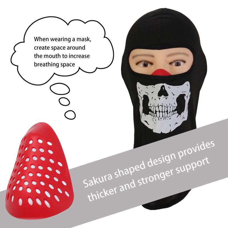 2 Pack 3D Face Shell Inner Bracket for Comfortable Mask Wearing - Silicone Faceshell for Men - Cosplay Props Lower Half Face Mask for Airsoft, Paintball, Spider Costume