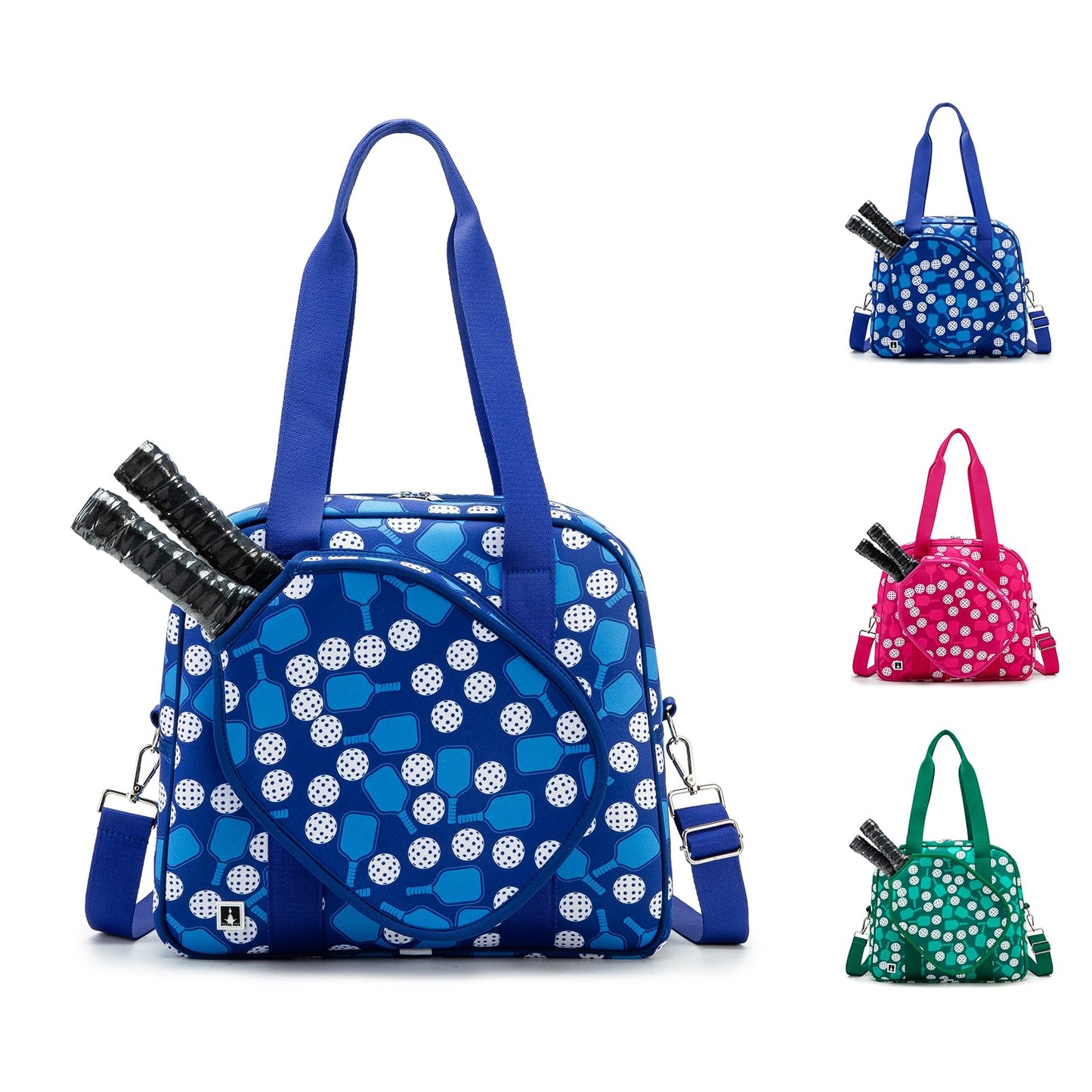 ROYALFAIR Pickleball Bag, Large Capacity, Adjustable Shoulder Strap, Neoprene, Blue